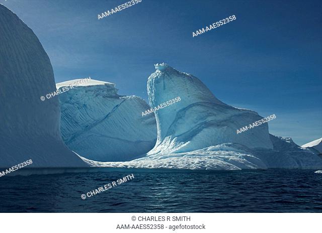 Sculpted iceberg near Pleneau Island, Antarctica