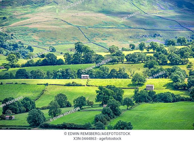 Rural communities tucked away in the Yorkshire landscape, Yorkshire, United Kingdom