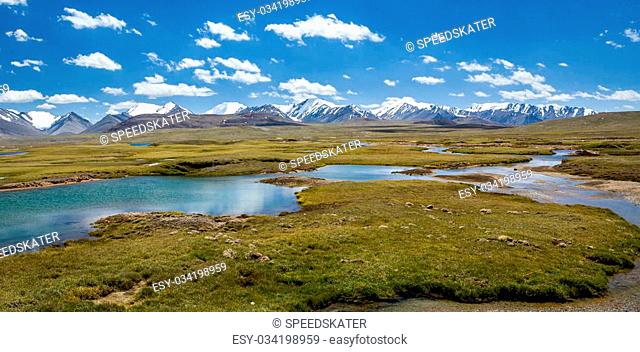 Panorama of Arabel Valley in Tien Shan mountains, Kyrgyzstan