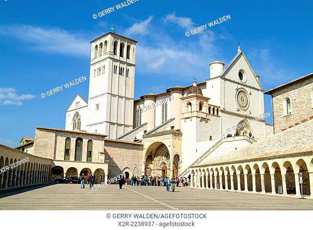 The Basilica of St. Francis in Assisi in Umbria, Italy