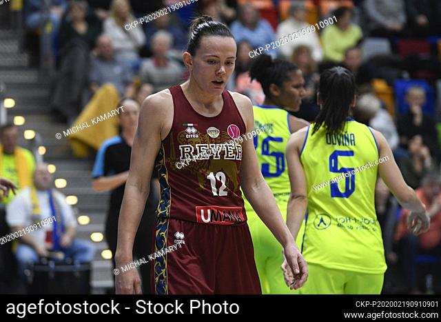 Anete Steinberga of Venice in action during the European Women's Basketball League 13th round match USK Praha vs Venice in Prague, Czech Republic, on Wednesday