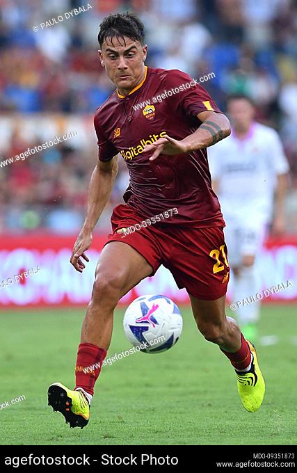 The Roma player Paulo Dybala during the match Roma v Cremonese at the Stadio Olimpico. Rome (Italy), August 22nd, 2022