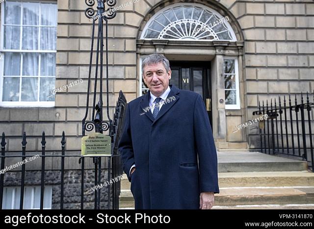 Flemish Minister President Jan Jambon leaves after, a meeting with and First Minister of Scotland Nicola Sturgeon during a diplomatic meeting in Edinburgh