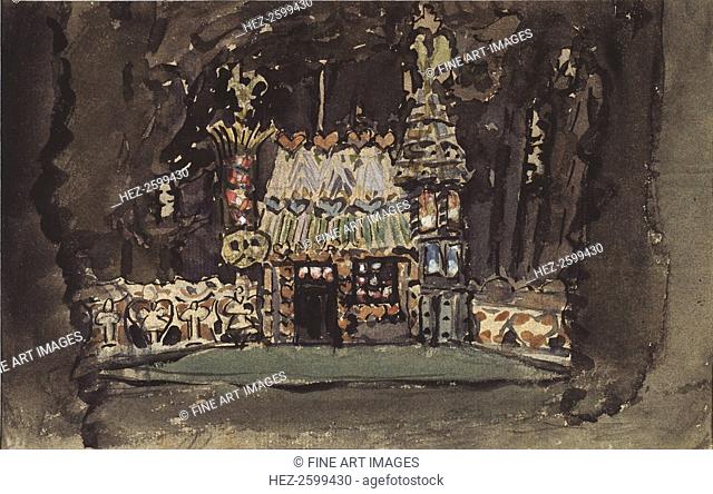 Stage design for the opera Hansel und Gretel by E. Humperdinck, 1895. Found in the collection of the State Central A. Bakhrushin Theatre Museum, Moscow