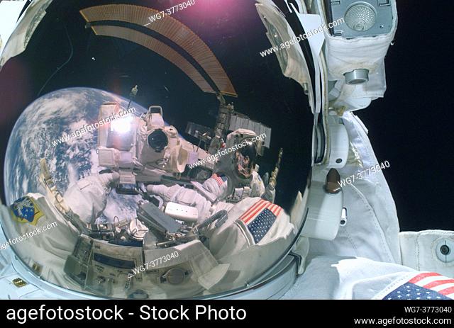 EARTH Aboard the International Space Station -- 08 Jul 2006 -- Astronaut Michael E Fossum, STS-121 mission specialist, used a digital still camera to expose a...