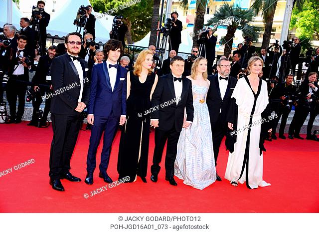 Arriving on the red carpet for the film 'Bacalaureat' Crew of the film: Rares Andrici, Malina Manovici, Cristian Mungiu, Maria-Victoria Dragus, Adrian Titieni