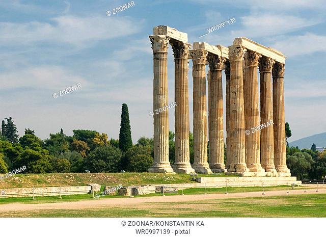 Greek columns, Temple of Olympian Zeus, Athens