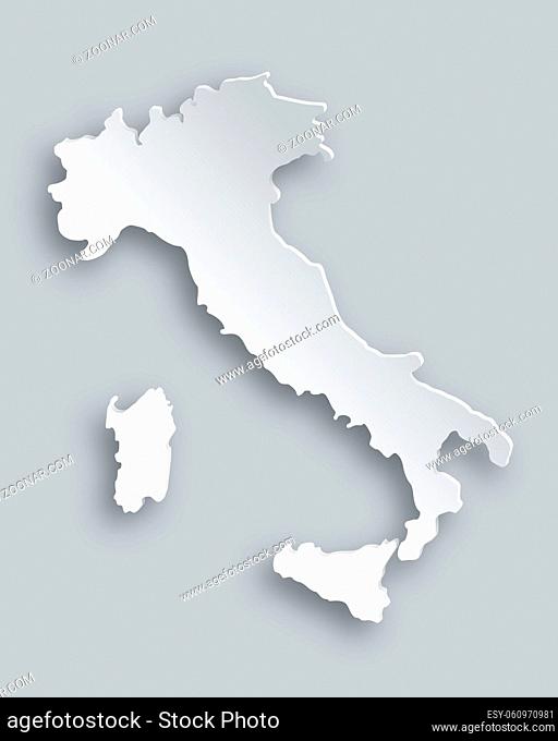 Karte von Italien - Map of Italy