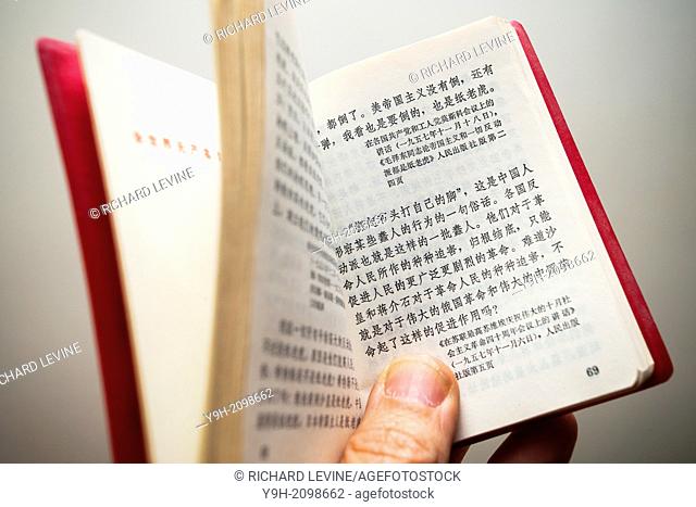 A vintage paperback copy of Chairman Mao Zedong's ''Quotations from Chairman Mao Tse-tung'', known as the ''Little Red Book