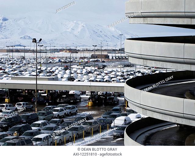 Parking lot at Salt Lake City International Airport; Salt Lake City, Utah, United States of America