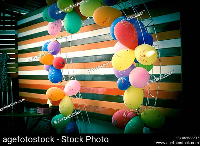party balloons toned image
