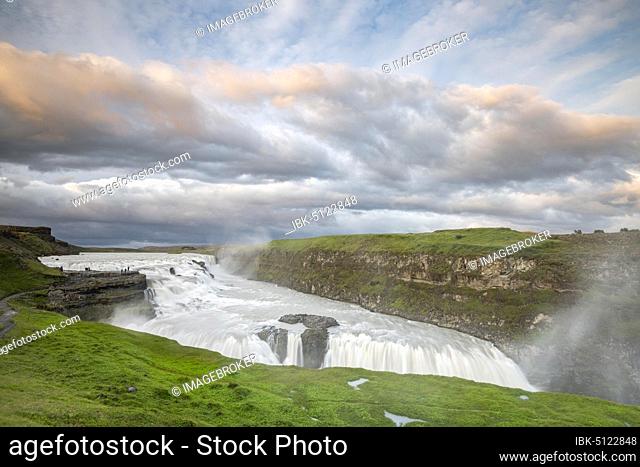 Gullfoss Waterfall, River Hvita, Golden Circle Route, Iceland, Europe
