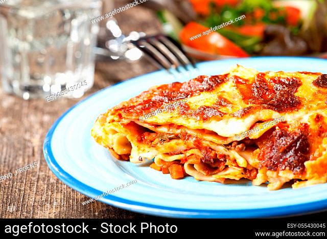 italian cuisine, lasagna, dish
