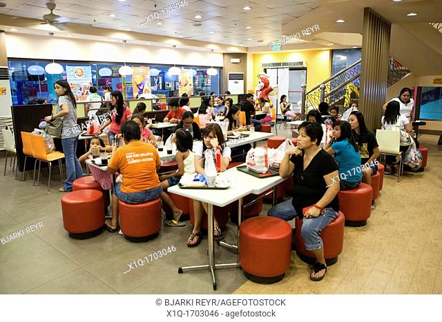 Jollibee fast food restaurant at Gaisano Mactan mall  Lapu-Lapu City, Metro Cebu, Mactan Island, Visayas, Philippines