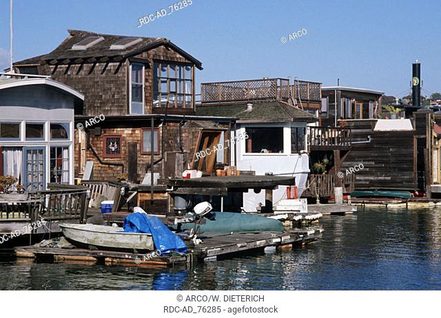 Houseboats Sausalito San Francisco California USA