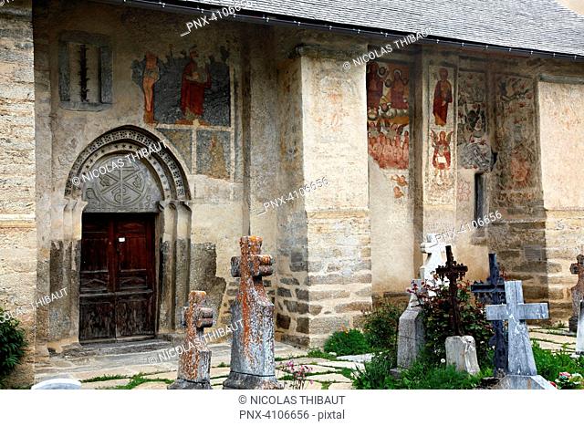 France, Occitanie, Hautes Pyrenees department (65), Mont (Louron valley, Loudenvielle area) Saint Barthelemy church