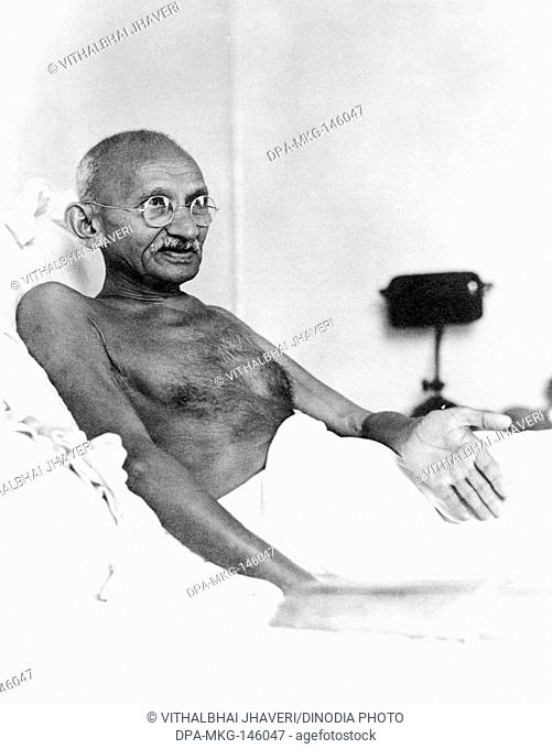 Mahatma Gandhi at Birla House ; Mumbai ; August 1942 ; India NO MR