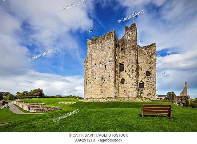 The keep of Trim Castle, the largest Norman Castle in Ireland, Trim, Co. Meath, Leinster, Ireland