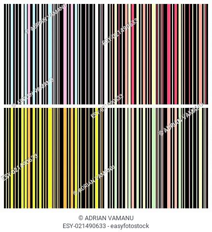 Colorful stripes. Set of seamless patterns