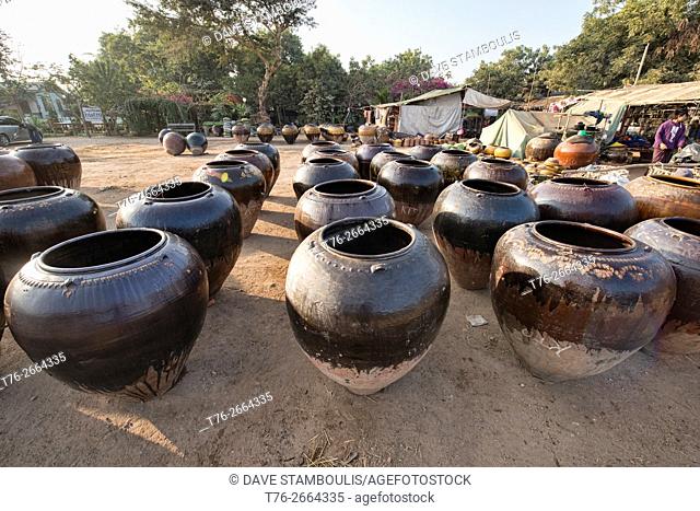 Giant ceramic pots, Bagan, Myanmar