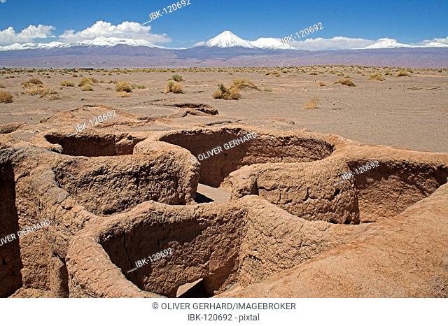 Ruins of the village Aldea de Tulor, Atacama desert, northern Chile, South America