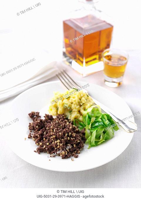 Burns Night Haggis and Scotch Whisky Decanter and Glass