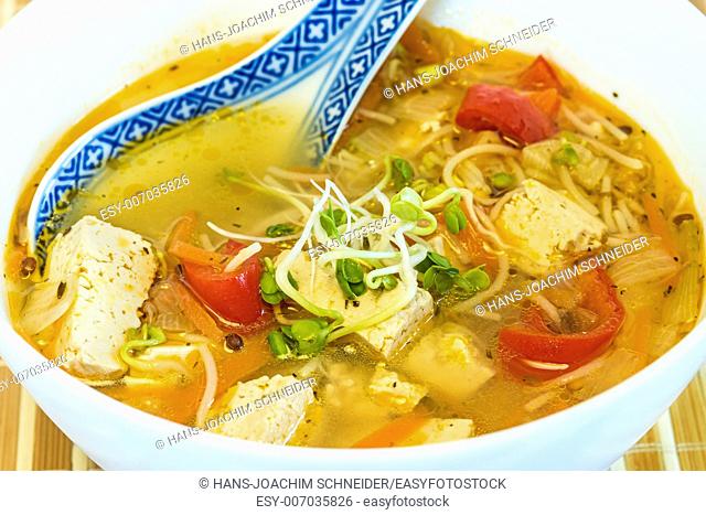 Chinese soup with tofu