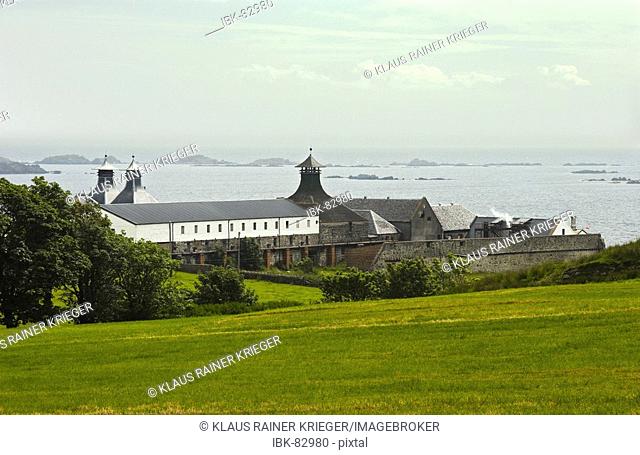 Ardbeg distillery with his typical three pagodes. Isle of Islay, Scotland