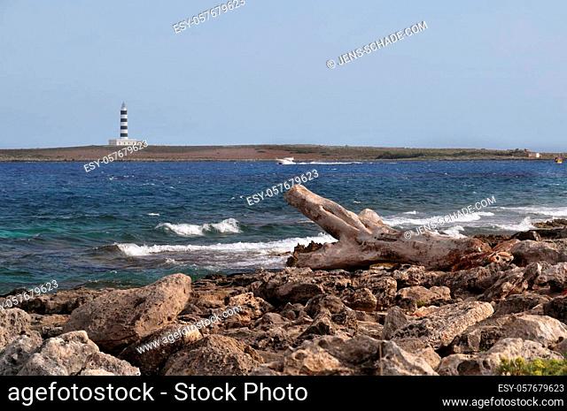 coast of the Mediterranean Sea in Punta Prima on Menorca