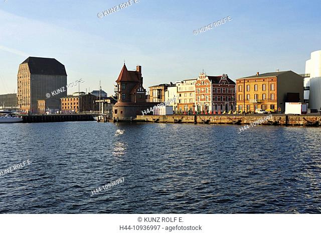 Stralsund, City, town, harbour, Mecklenburg-Vorpommern, Germany