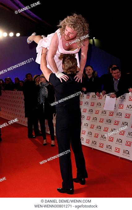 The 2017 National Television Awards held at the O2 - red carpet arrivals. Featuring: Leigh Francis, Keith Lemon, Paddy McGuinness Where: London