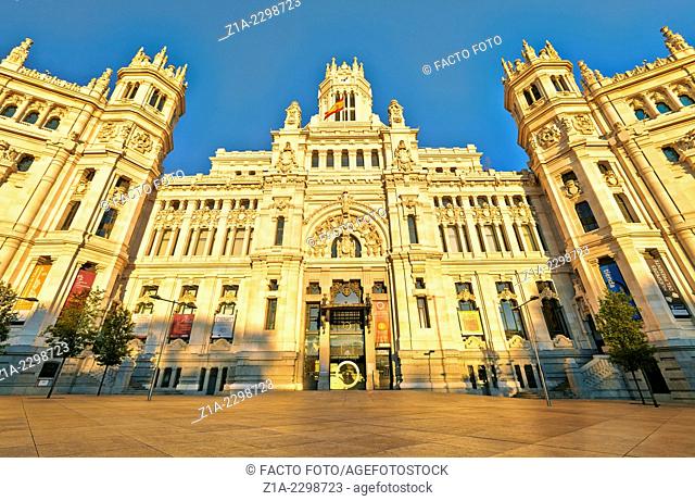 Madrid city hall at its new location, The Cybele Palace, formerly The Palace of Communication, once the headquarters of the postal service
