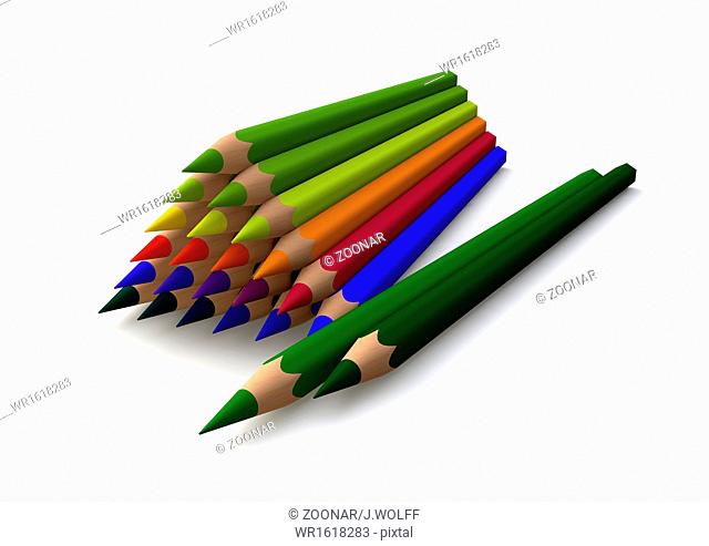 pyramid of crayons