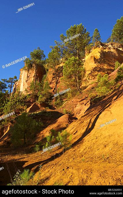 Roussillon ochre rocks, Provence, Provence-Alpes-Cote d'Azur, France, Europe