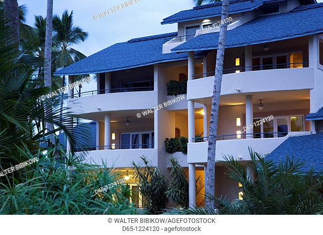 Dominican Republic, Samana Peninsula, Las Terrenas, Playa Las Terrenas beach, Hotel Alisei detail