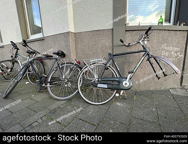 firo: 03/21/2023 City of Munster, bicycle city of Munster, bicycle is also called Leeze in Munster. - Muenster/Deutschland