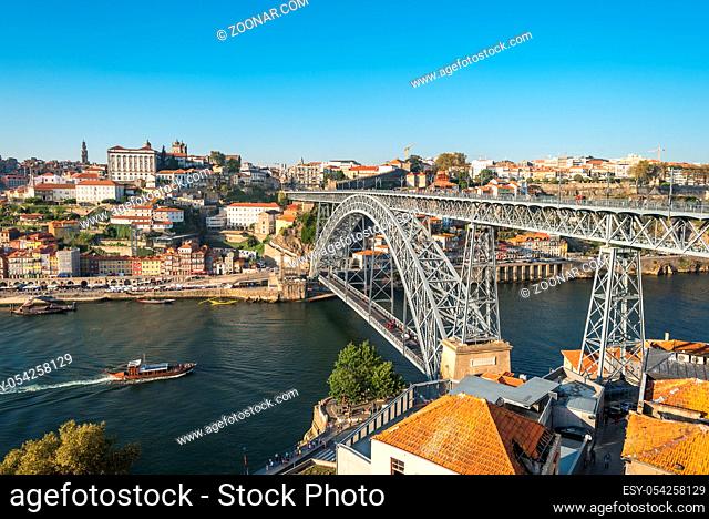 The Dom Luis I Bridge, is a double-deck metal arch bridge that spans the river Douro between the cities of Porto and Vila Nova de Gaia in Portugal