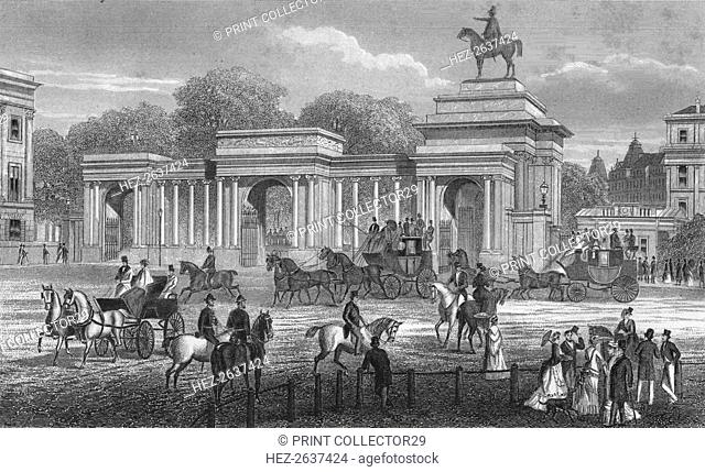 Entrance to Hyde Park, London, c1850 (1878). Artist: Unknown