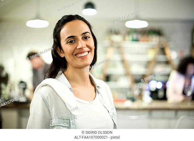 Restaurant employee, portrait