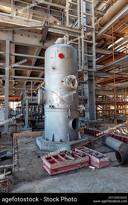 Installation of new process equipment and pipelines at a new chemical plant
