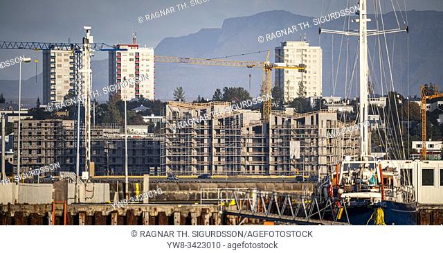 Construction of new buildings, Reykjavik, Iceland