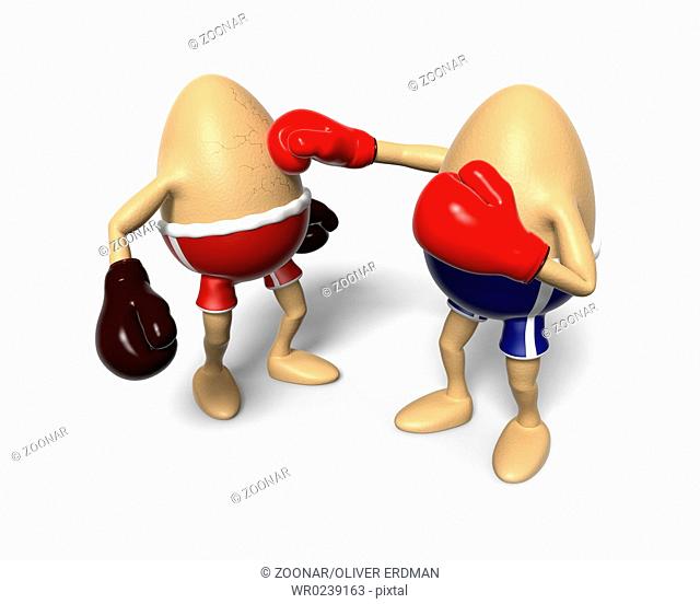 Boxing Egg being hit