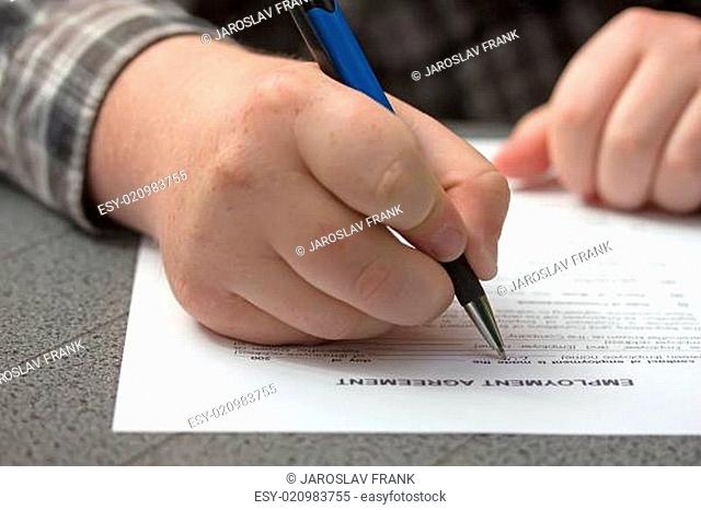 Signing a employment agreement