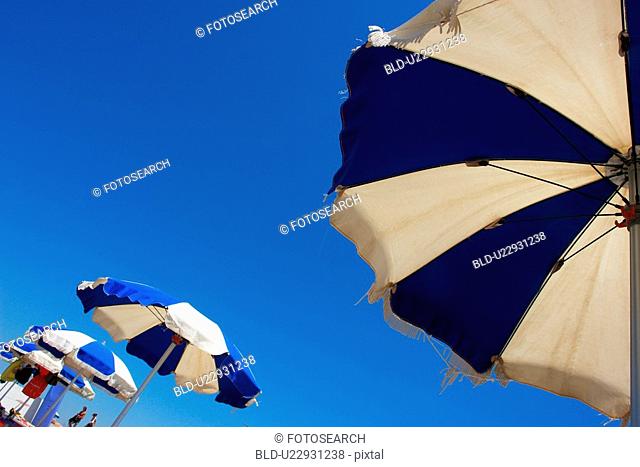 sunshade, seating, circulare, colored, lobby, travel destinations, seascape