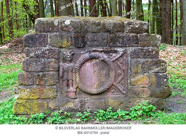 Ground monument, Hesselbach, Hesseneck, Odenwald, Hesse, Germany