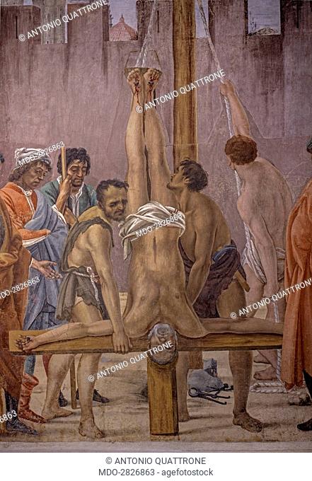 Disputation with Simon Magus and Crucifixion of Peter (Disputa con Simon Mago e Crocifissione di san Pietro), by Filippino Lippi, 1482-1485, 15th century