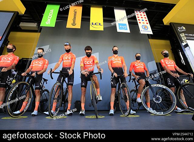 CCC Team pictured ahead of stage 17 of the 107th edition of the Tour de France cycling race from Grenoble to Meribel Col de la Loze (170 km), in France