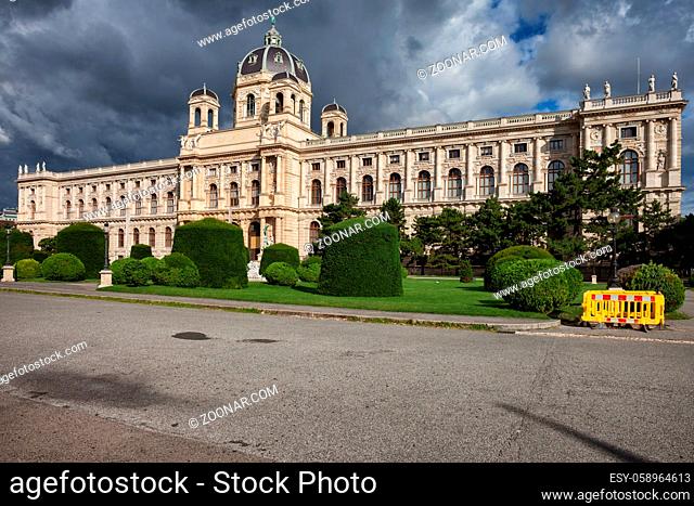 Austria, Vienna, Museum of Natural History Vienna (Naturhistorisches Museum Wien), 19th century palace, popular tourist attraction and city landmark