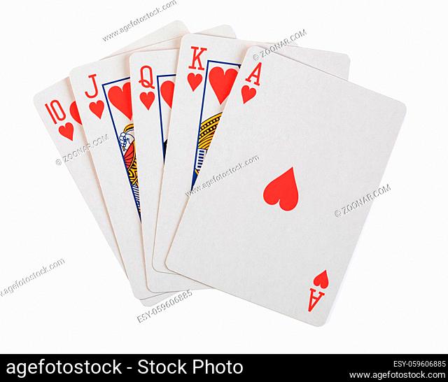 playing cards isolated on white background