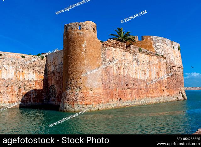 Old fort in portuguese city El Jadida in Morocco, Africa